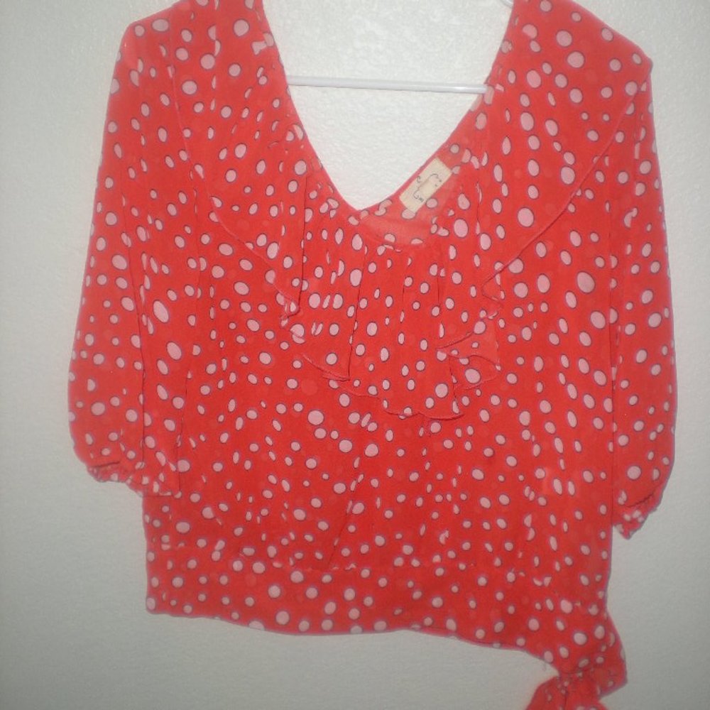 EMBER Brand  Blouse  Top  New  Size Large  Orange